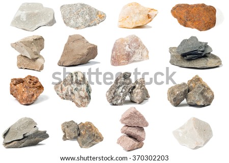 the Mineral  marlstone isolated on white background Royalty-Free Stock Photo #370302203