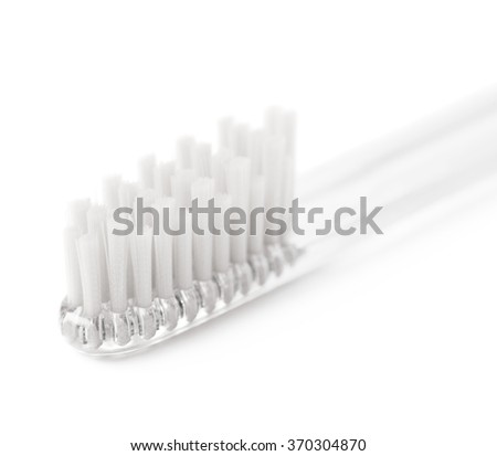 Brand new plastic toothbrush isolated