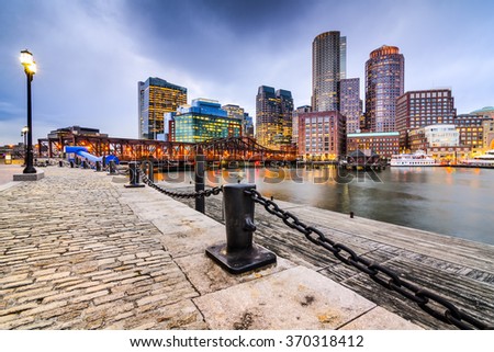 Boston, Massachusetts, USA downtown skyline.