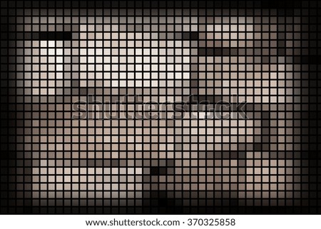 Abstract geometric quadrangle in a square gray background, illustration