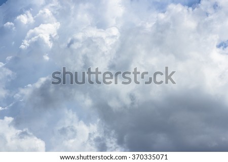 Heavenly sky with oncoming storm clouds