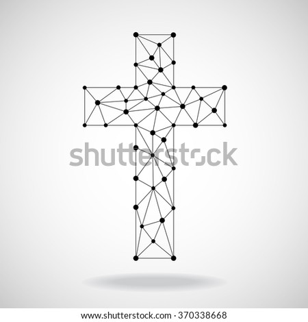 Abstract cross. Christian Symbol. Vector illustration. Eps10
