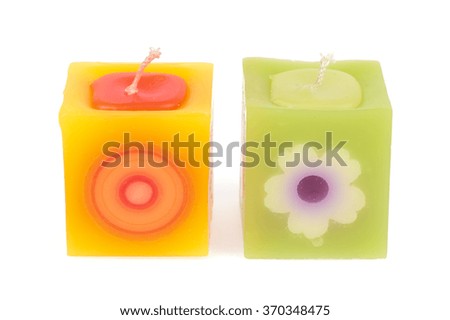 candles isolated on white background