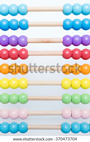 picture of colorful beads of wooden abacus