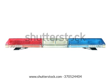  police car siren light, isolated on white background
