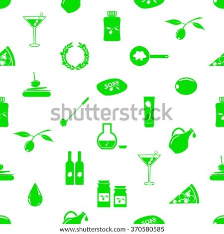 olives and olives product theme icons seamless pattern eps10