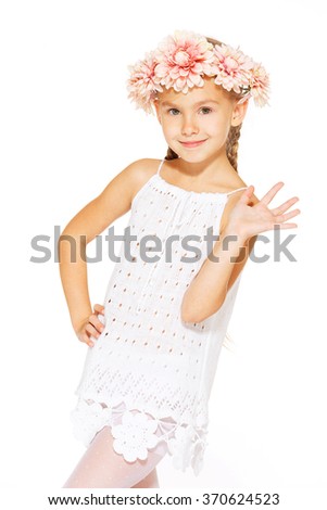 Little girl posing for the camera