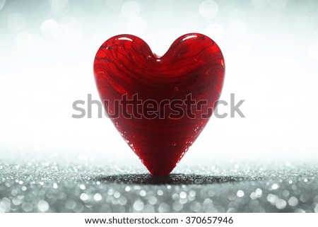 Shiny red heart background