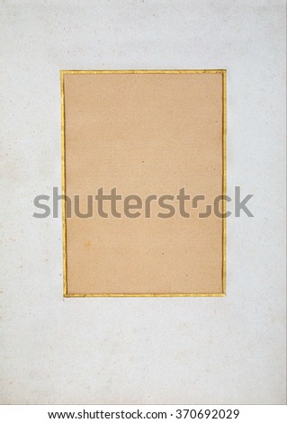 Vintage cardboard photo frame