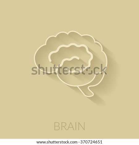 Human brain icon. Medical concept. Vector illustration