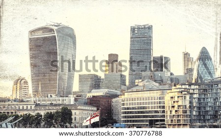 Vintage view of London City.