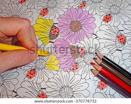An adult coloring, a new trend for stress relief