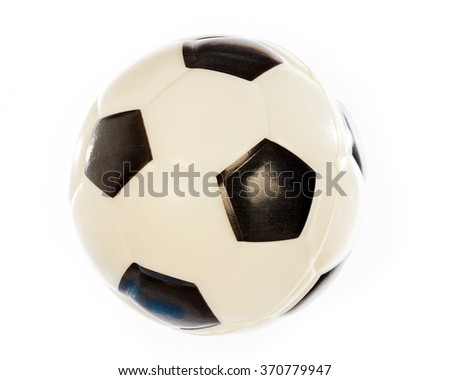 Small Toy football isolated on white background