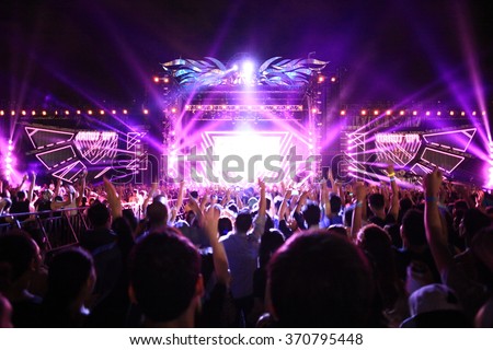 Electronic Dance Music Festival Royalty-Free Stock Photo #370795448