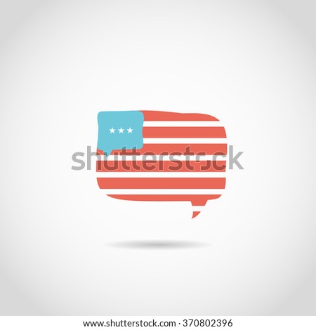 Speach Bubble in american flag