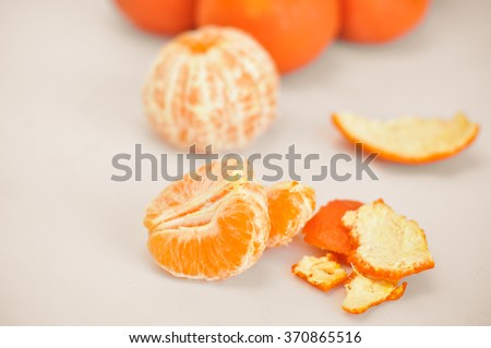 Ripe mandarin close up on a white background. Tangerine orange on a white . tangerine orange on a white background