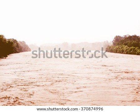 Vintage looking Flood river picture