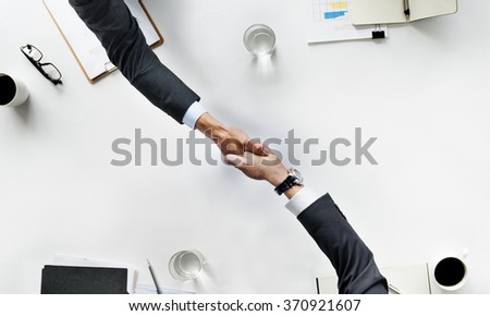 Business Team Meeting Handshake Applaud Concept Royalty-Free Stock Photo #370921607