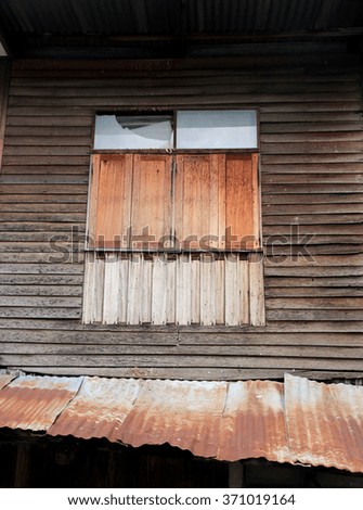 old  wooden window