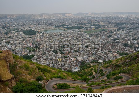 City view of Jaipur, India Royalty-Free Stock Photo #371048447