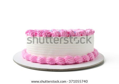 birthday cake with clipping path