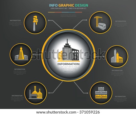 Factory,Industry Infographics Design,clean vector