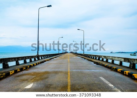 Cement bridge  into the sea