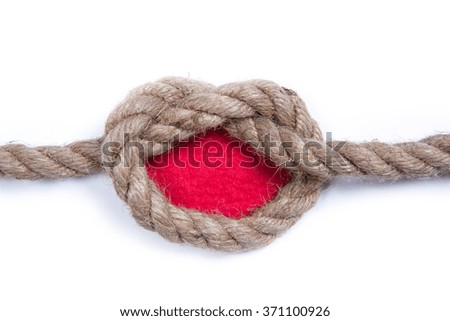
Valentine heart of rope
