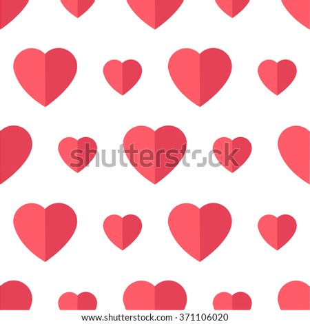 Heart Pattern white background for valentine day.vector