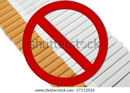 Line of cigaretts, Anti smoking