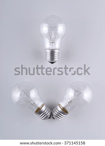 lightbulbs on a gray background