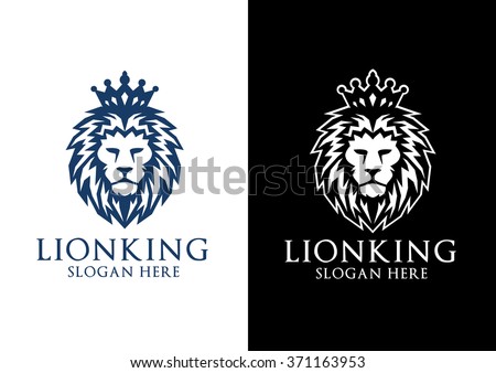 lion logo, elegant lion vector logo design Royalty-Free Stock Photo #371163953