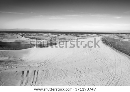 Imperial Sand Dunes B&W Landscape