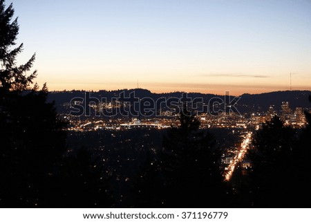 Portland Night Skyline