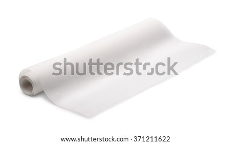 Tracing paper roll isolated on white Royalty-Free Stock Photo #371211622