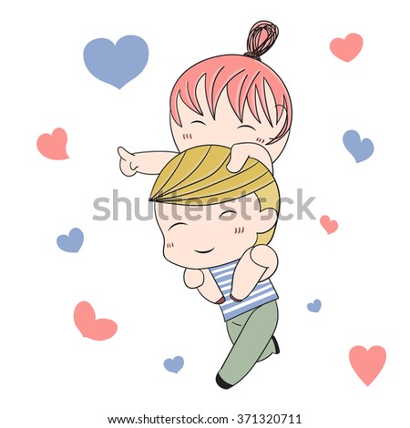 Romantic Concept Loving Boy And Girl Cute Royalty Free Stock Vector Avopix Com