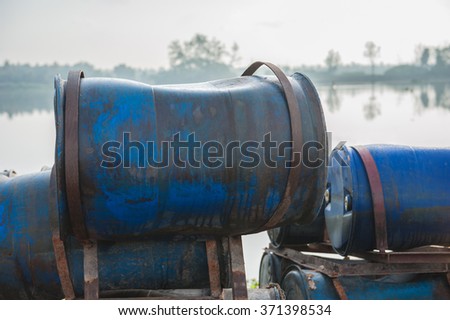 Styrofoam buoys dilapidated gallon 