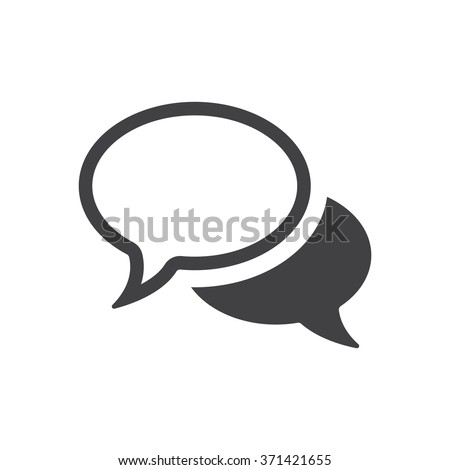 Speech bubbles Icon vector flat design