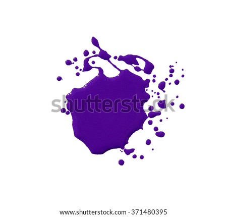  splats splashes and blobs of brightly colored paint in different shapes drips isolated on white 