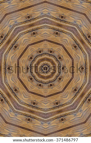 Kaleidoscopic pattern of decorative house wooden floor