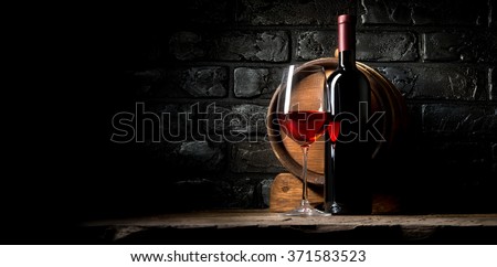 Wine and bricks Royalty-Free Stock Photo #371583523