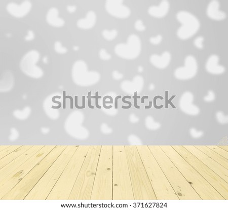 Wood table top on bokeh abstract background