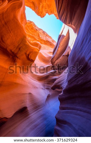 Antelope slot canyon in Arizona, USA.