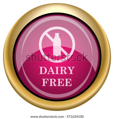 Dairy free icon. Internet button on white background. EPS10 vector.

