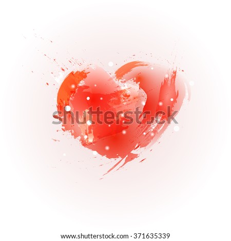 Vector heart illustration. Valentine poster.