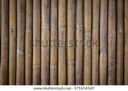 the Close up of bamboo fence