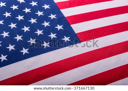  Close-up studio shot american flag.