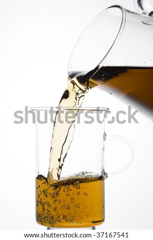 Cup and splashing beverage
