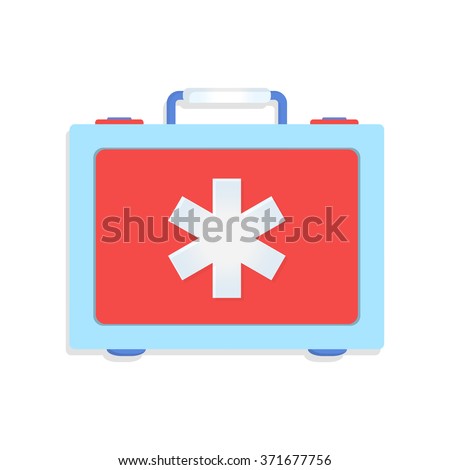 flat Vector icon - illustration of first aid icon isolated on white
