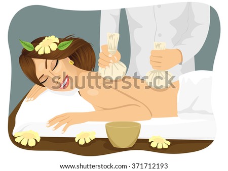 Thai herbal poultice massage
